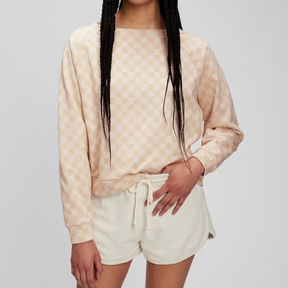 Gap Checkered Boatneck Sweater - Picture 2 of 5